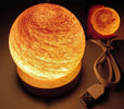 Morning Glow LED Planet Night Light with Wooden Base USB Rechargeable