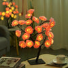 LED Rose Flower Tree Light with Detachable Base and USB Switch Decorative Night Light for Home Décor