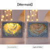 Mermaid 3D Paper Carving Night Light USB Battery Bedside Atmosphere Lamp Creative Starry Night Little Prince Gift