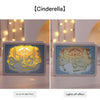 Cinderella 3D Paper Carving Night Light USB or Battery Decorative Bedside Lamp Atmosphere Lamp for Bedroom Creative Starry Night and Little Prince Gift