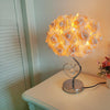 Yellow Roses and Silver Base Romantic Red Rose Flower Table Lamp Crystal Heart Night Light