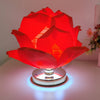 Illuminate Your Space with a Red Lotus Flower Table Lamp.