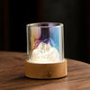 Multicolor LED Glass Night Light with Mountain Design USB Rechargeable