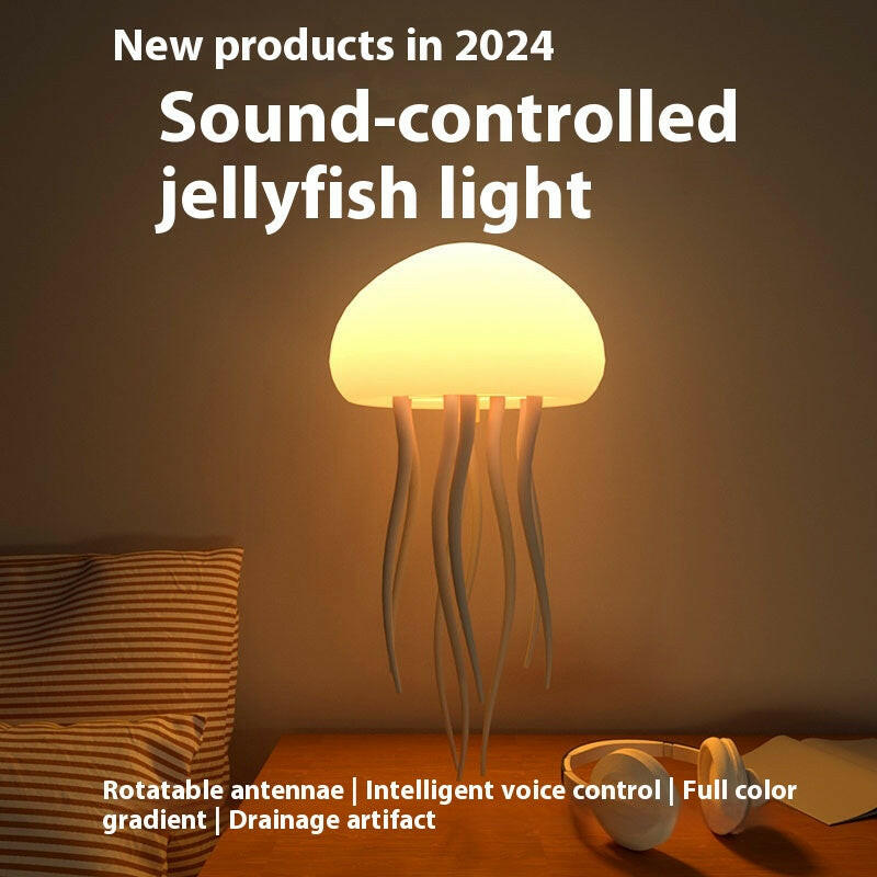Hanging Style Jellyfish Shaped Night Light 1000mAh Rechargeable LED Lamp