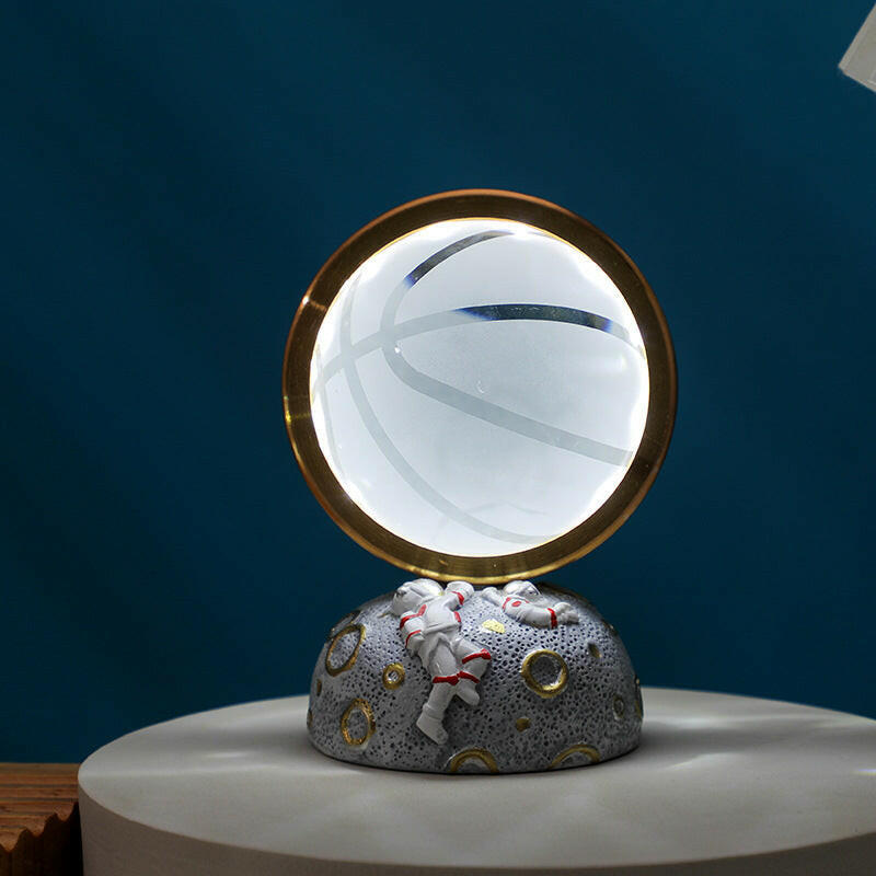 Basketball Galaxy Astronaut LED Night Light Decorative Space-Themed Globe Lamp