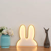 Gold 29x30cm Adorable Bunny LED Wall Night Light USB Powered Warm White Lamp for Kids Room Decor