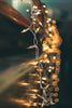 turned on string light