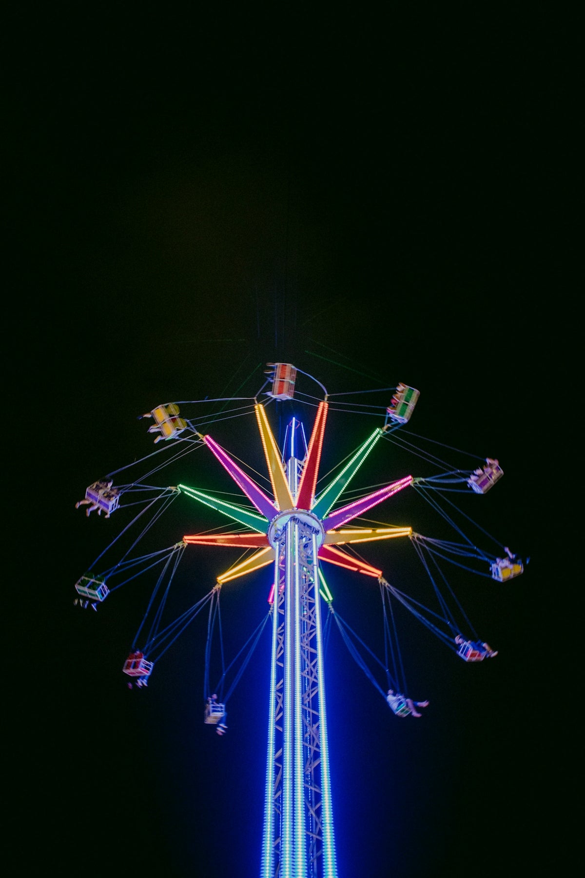 multicolored Mary Go Round ride