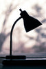 black study lamp turned off