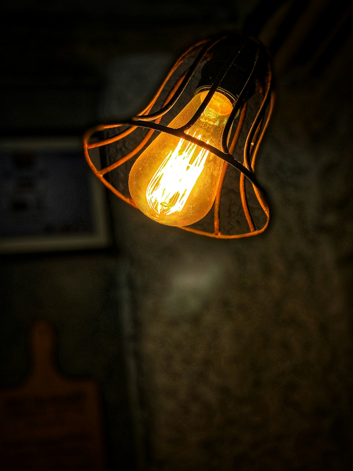 orange light bulb