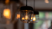 turned-on pendant lamps