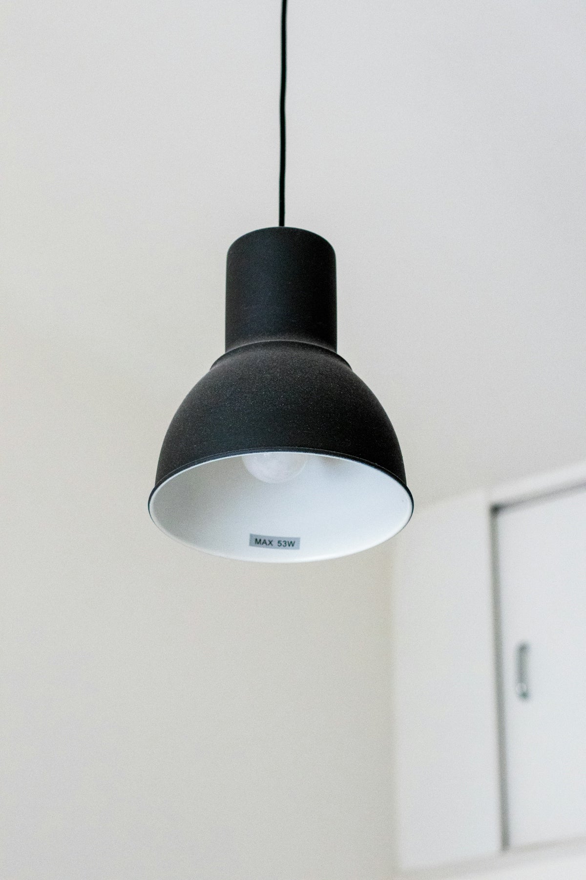black and white pendant lamp