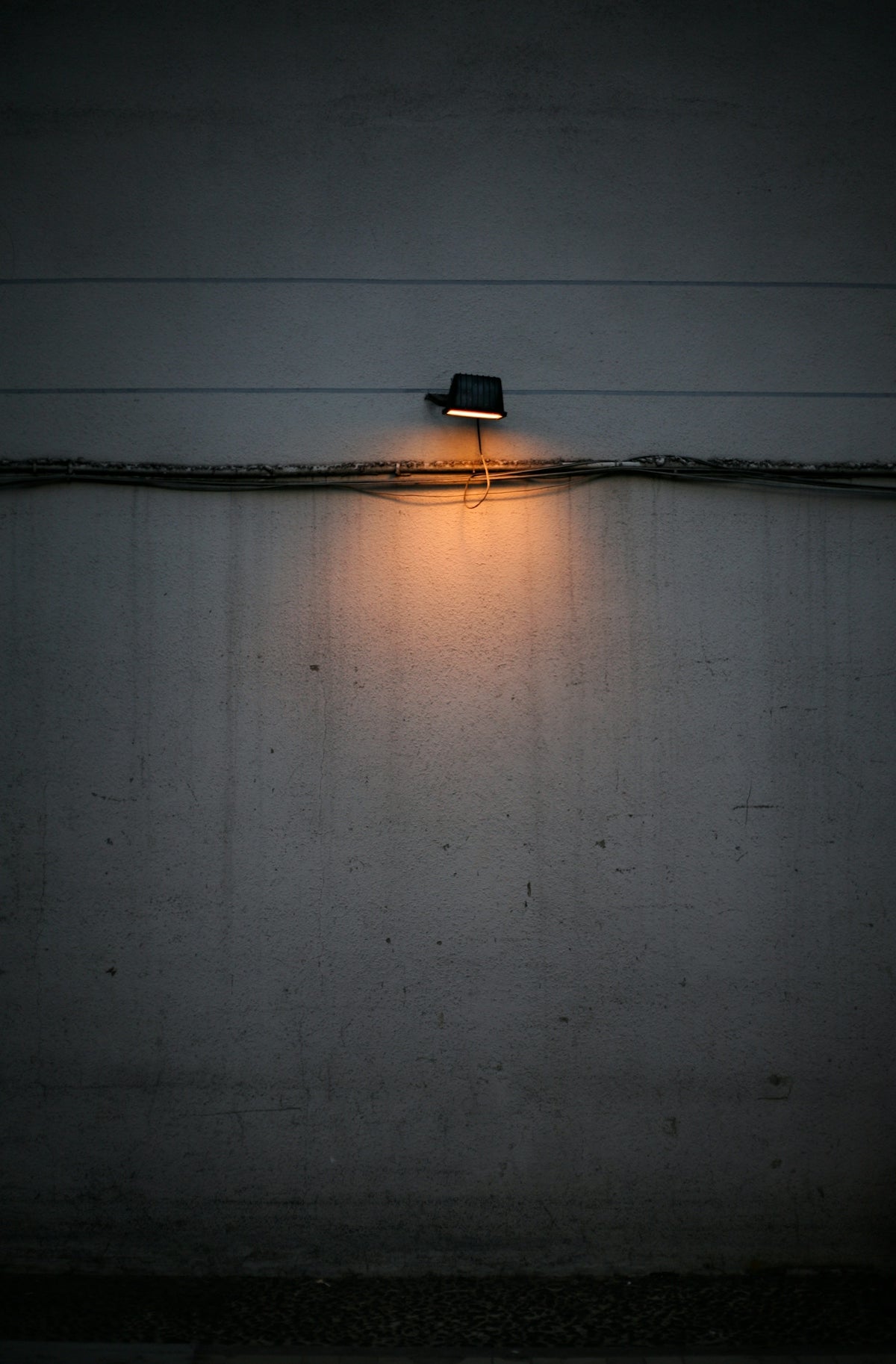black lamp on snow covered ground