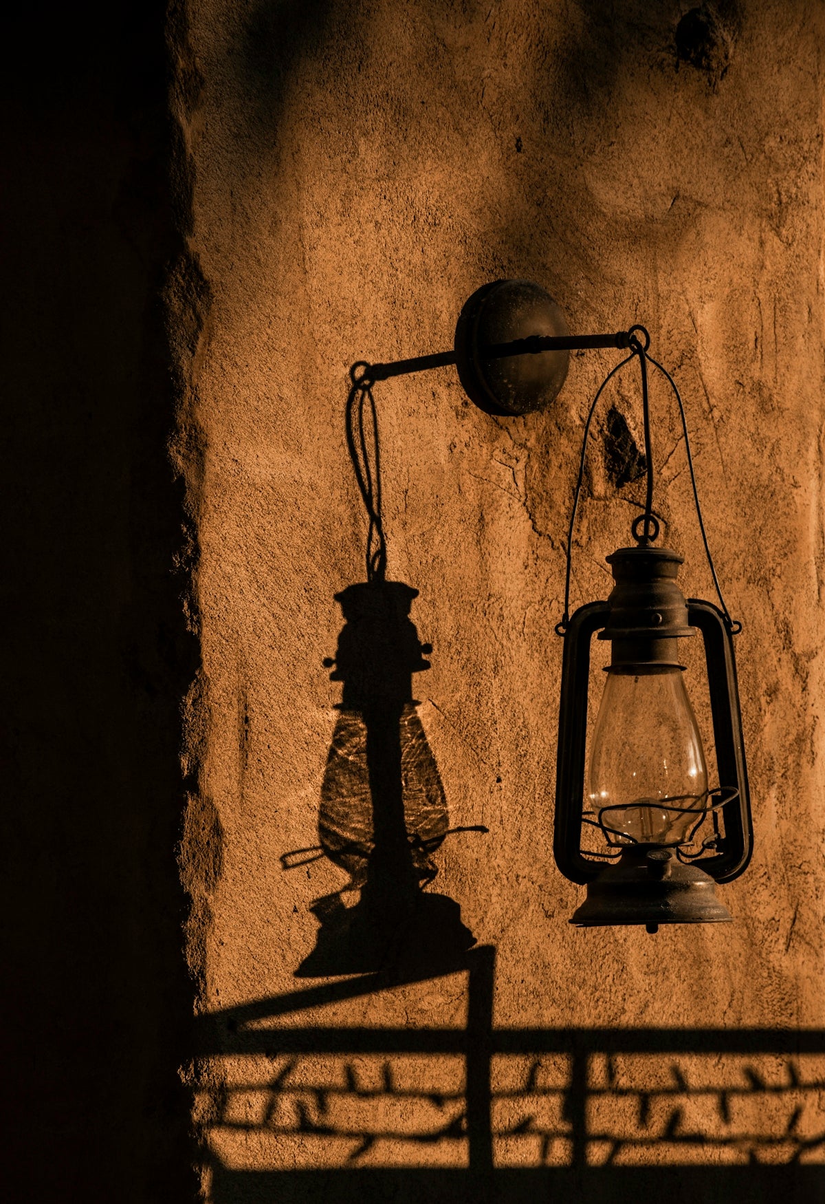 a couple of lights that are on a wall