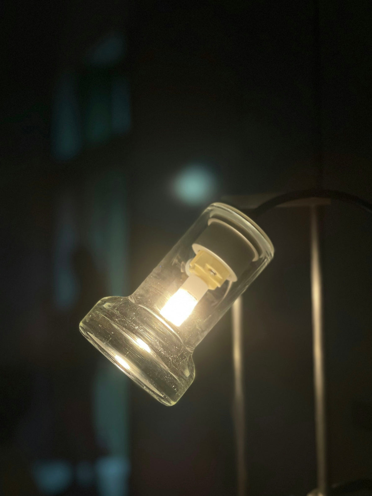 a light bulb on a pole