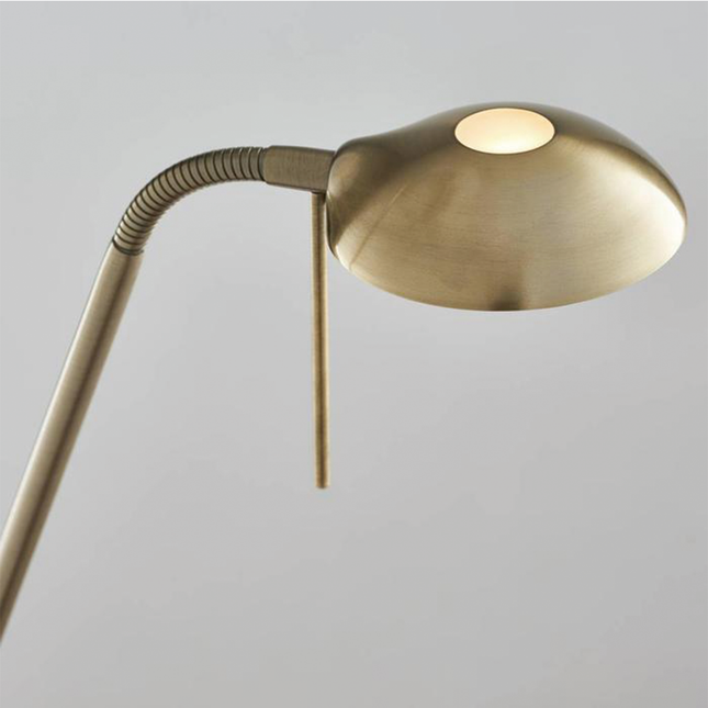 Reed LED Mother & Child Floor Lamp Black Antique Brass Satin Chrome.