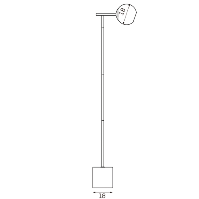 Helium Floor Lamp Modern Glass Sphere with Marble Base.