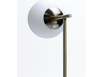 Helium Floor Lamp Modern Glass Sphere with Marble Base.
