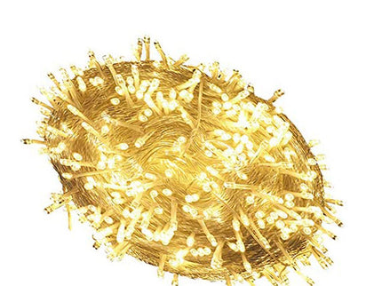 Flexible 300 LED indoor outdoor lighting in warm white, ideal for festive decorations and ambiance