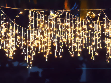 300 LED indoor outdoor lighting in warm white, perfect for creating festive atmospheres
