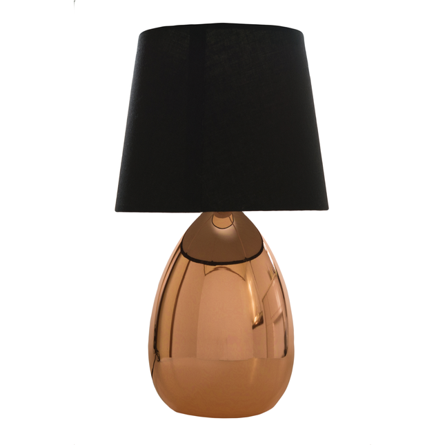 Libby Touch Table Lamp Chrome Copper Modern Bedside Light.