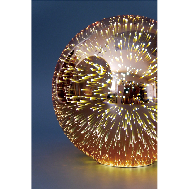 Javarone Table Lamp Copper Chrome Modern Glass Sphere Lighting.
