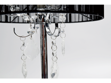 Paris Crystal Table Lamp White Black Elegant Modern Decor.