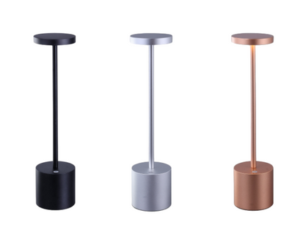 Portable LED Bar Table Lamp Copper Black Silver Modern Touch Light.