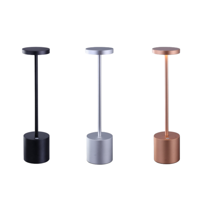 Portable LED Bar Table Lamp Copper Black Silver Modern Touch Light.