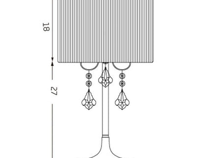 Paris Crystal Table Lamp White Black Elegant Modern Decor.