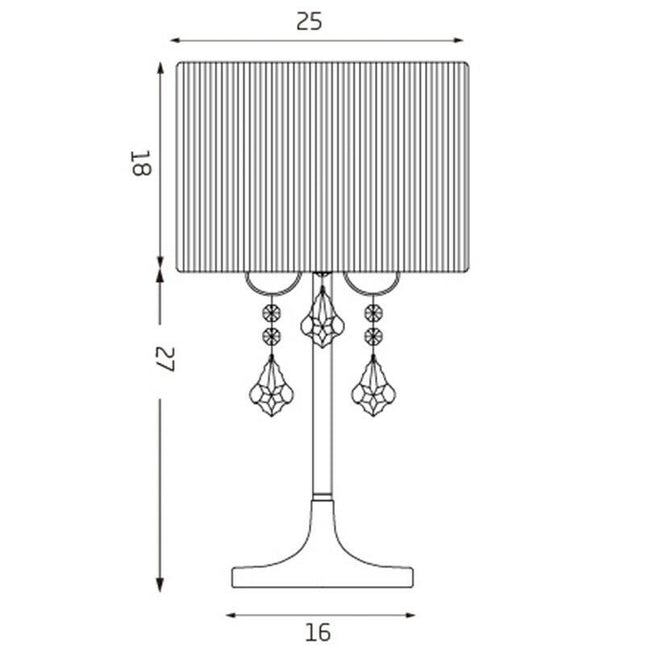 Paris Crystal Table Lamp White Black Elegant Modern Decor.