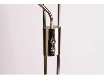 Reed LED Mother & Child Floor Lamp Black Antique Brass Satin Chrome.