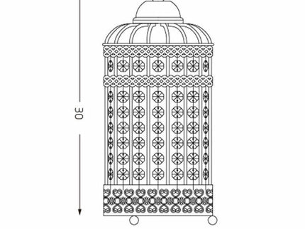 Harmony White Iron Birdcage Table Lamp Elegant Boho Decor.