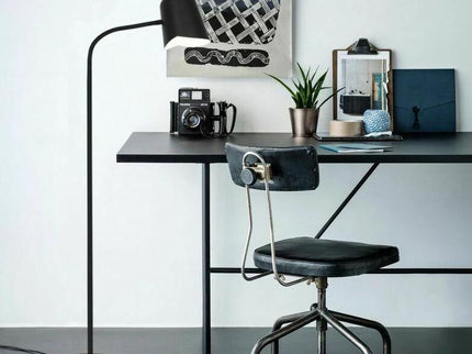 Peggy Adjustable Floor Lamp White Black Modern Reading Light.