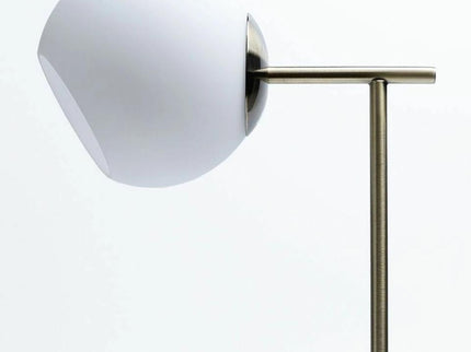 Helium Floor Lamp Modern Glass Sphere with Marble Base.