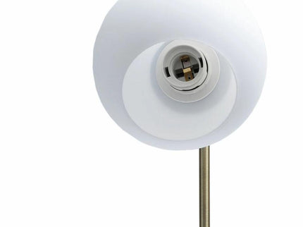 Helium Floor Lamp Modern Glass Sphere with Marble Base.