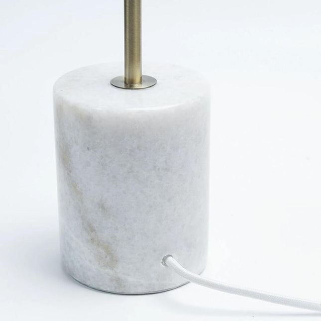 Helium Floor Lamp Modern Glass Sphere with Marble Base.