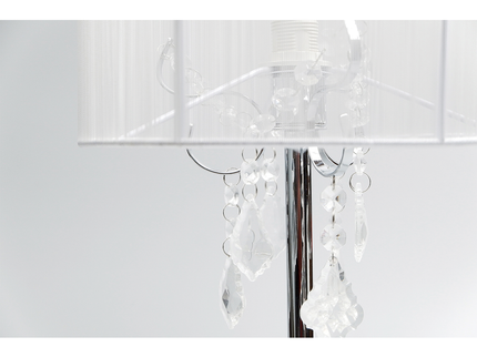 Paris Crystal Table Lamp White Black Elegant Modern Decor.