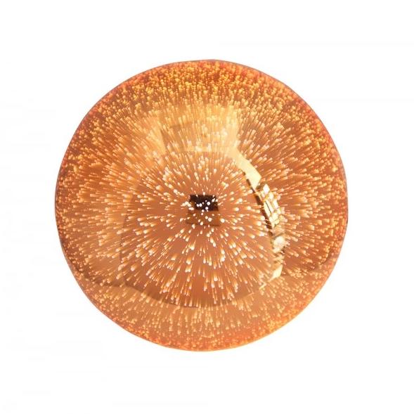 Javarone Table Lamp Copper Chrome Modern Glass Sphere Lighting.