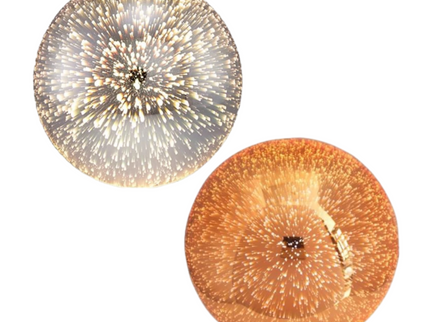 Javarone Table Lamp Copper Chrome Modern Glass Sphere Lighting.
