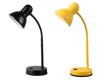 Lewis Table Lamp Black Yellow Modern Desk Light for Home and Office.