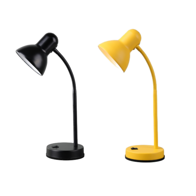 Lewis Table Lamp Black Yellow Modern Desk Light for Home and Office.