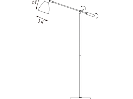 Scandinavian Adjustable Floor Lamp White Black Minimalist Lighting.