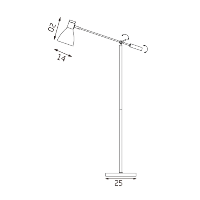 Scandinavian Adjustable Floor Lamp White Black Minimalist Lighting.