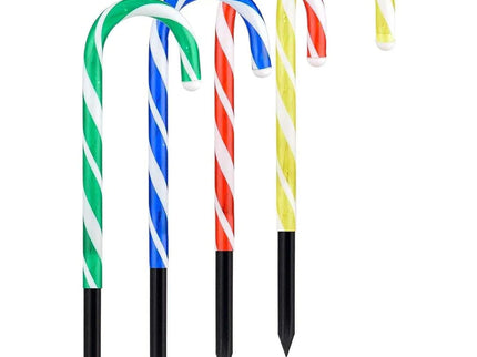 Candy Cane Multicolour LED Light Connectable Set of 4