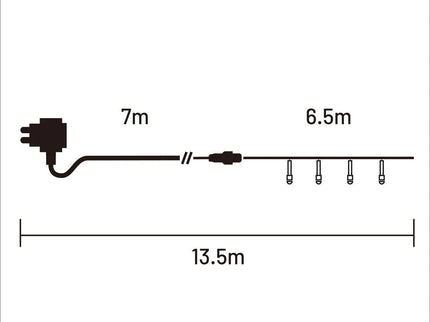 500 WHITE WARM WHITE LED Connectable Cluster Lights