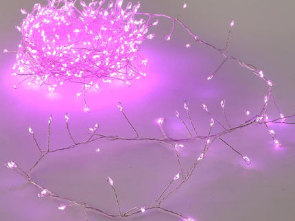 Pink 640 Micro LED Cluster Fairy Lights