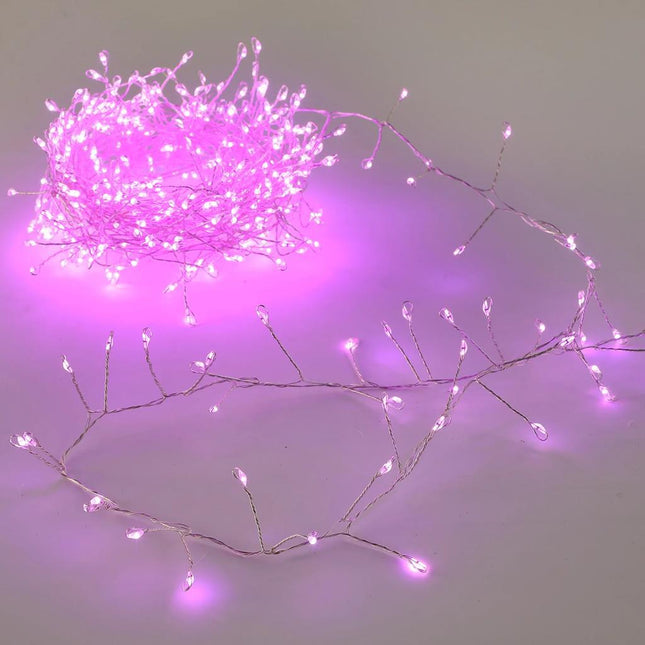 Pink 640 Micro LED Cluster Fairy Lights