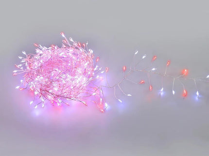 Red & White 640 Micro LED Cluster Fairy Lights