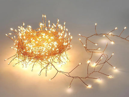 Warm White 640 Micro LED Cluster Fairy Lights